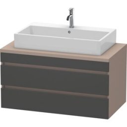 Duravit DuraStyle vasque DS531904943 100 x 54,8 cm, graphite mat / basalte mat, pour console, 2 tiroirs