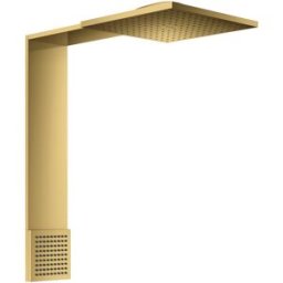 Hansgrohe module de douche ShowerComposition 12594990 250x250mm, montage mural, 2jet, avec douche d'épaule, optique or poli