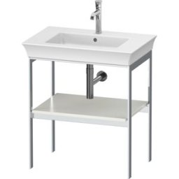 Duravit White Tulip console pour lavabo WT454003636 68,4 x 45 cm, Weiß Seidenmatt , sur pied, métal