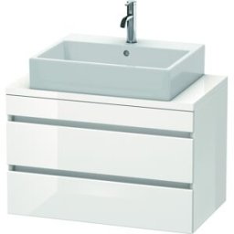 Duravit DuraStyle vasque DS530702218 80 x 47,8 cm, blanc brillant / blanc mat, pour console, 2 tiroirs