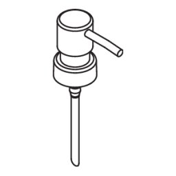 Hewi tête de pompe System 900 63910 pour distributeur de savon 900.06.00140, chromée