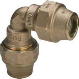 Viega Raccord d'angle Maxiplex 277789 Ø 50 mm, 90 degrés, bronze à canon, avec raccord à vis