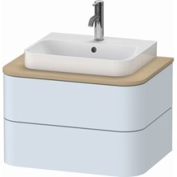 Happy D.2 Duravit match0 HP496009797 40,8 x 65 x 48 cm, 2 tiroirs, pour console, finition satinée bleu clair