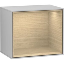 Villeroy und Boch Villeroy et Boch module d' Finion F590PCGJ 41.8x35.6x27cm, station de charge, étagère Oak Veneer , gris clair mat