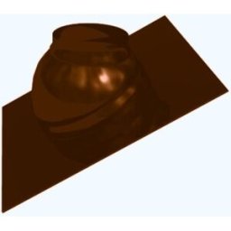 Tuile universelle Bertrams Polyline LAS 41PF80B DN 80/125, marron, 15-45°, plastique