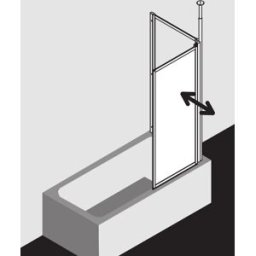 Kermi Vario 2000 mur pliant 2000 -feuille V2FW1060142AK 65, 2000 -66.7x140cm, blanc , TSG clear