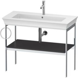 Duravit White Tulip console de lavabo WT4544L5858 98,4 x 45 cm, Graphit mat, sur pied, métal, 2000 porte-serviettes gauche