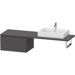 Duravit L-Cube meuble bas LC585404949 72 x 54,7 cm, graphite mat, pour console, 2000 coulissant