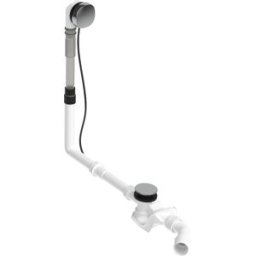 Duravit Kit d'évacuation et de trop-plein 792202000001000 Câble Bowden longueur 65 cm, d= 5,2 cm, pour Badewannen avec évacuation centrale, chromé