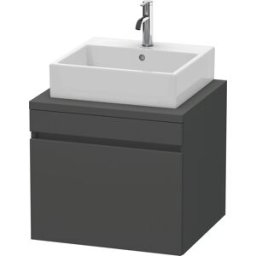 Duravit DuraStyle vasque match0 DS531004949 60 x 54,8 cm, graphite mat, pour console, coulissant 2000