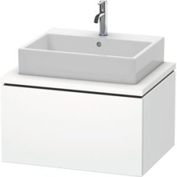 L-Cube Duravit vasque LC581101818 72 x 54,7 cm, blanc mat, pour console, 1 coulissant