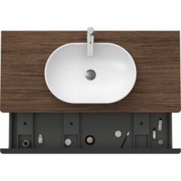 Duravit D-Neo DE494902121 120 x 55 cm, Noyer Foncé Décor , 2000 , coulissant 2000 , plaque console match3