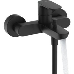 Hansgrohe Rebris S mitigeur de bain 72440670 apparent, 2 consommateurs, saillie 173 mm, noir mat