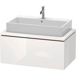 L-Cube Duravit vasque LC581308585 92 x 54,7 cm, blanc brillant, pour console, 1 coulissant