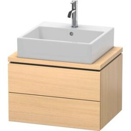 L-Cube Duravit vasque LC580507171 62 x 47,7 cm, chêne méditerranéen, pour console, 2 tiroirs
