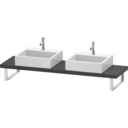 Duravit L-Cube console LC101C04949 épaisseur 4,5 cm, graphite mat, pour Vasques à poser , variable