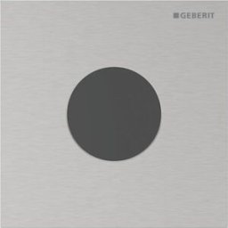 Commande de chasse d'eau pour urinoir Geberit Type 40 116034FW1 électronique, à piles, ronde, brossée, revêtement facile à nettoyer