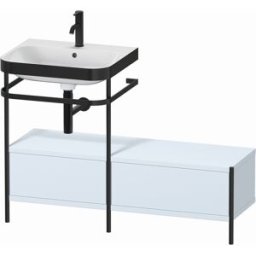 Combinaison lavabo pour meuble Duravit Happy D.2 Plus HP4760O9797 120x49cm, avec console en métal, 1 trou pour robinetterie, finition satinée bleu clair