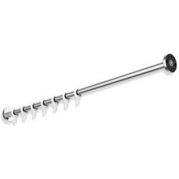Hewi System 900 tringle à rideaux 900.34.40040 Inox chrome, longueur 1000 mm, 10 anneaux de rideau