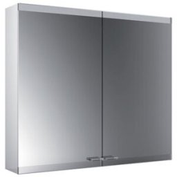 Emco Asis Evo monté en surface éclairée coffret de miroir 939.707.004 de 800x700mm, 2-porte, avec LightSystem, avec chauffage de miroir