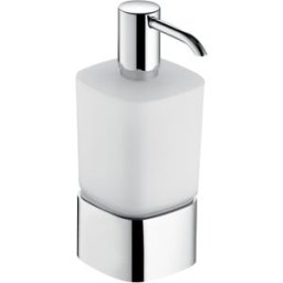 Match1 Keuco lotion match0 Elegance chrome, verre opale dépoli, modèle de table