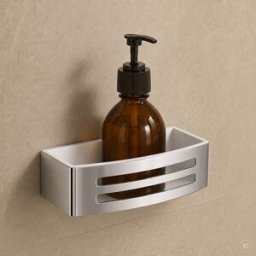 Panier de douche AquaCraft 400 40000000-00 droit, insert blanc amovible, chromé