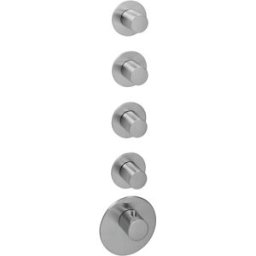 Herzbach Logic XL Herzbach Logic XL 11.524015. 2000 .09 module de thermostat Universal , 5 Inox tableau de bord ronds, Inox brossé