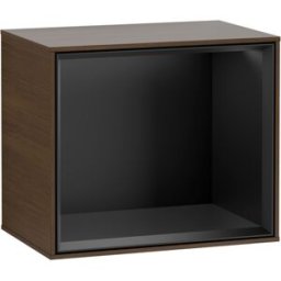 Villeroy und Boch Villeroy et Boch module d' Finion F590PDGN 41.8x35.6x27cm, station de charge, étagère noir mat, placage noyer