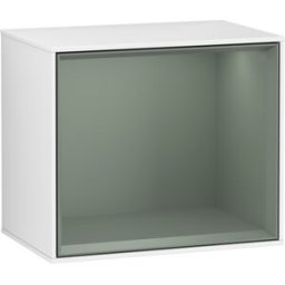 Villeroy und Boch Villeroy et Boch module d' Finion F590GMGF 41.8x35.6x27cm, station de charge, étagère olive mat, laqué blanc brillant