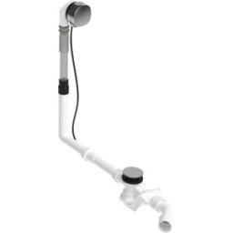 Duravit Garniture de vidage et trop-plein 792203000001000 Câble Bowden longueur 65 cm, d= 5,2 cm, avec bec verseur, chromé