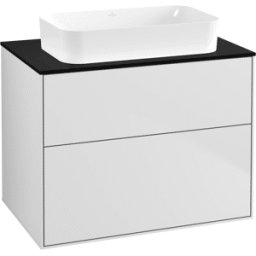 Villeroy und Boch Villeroy et Boch Finion Villeroy et Boch G63200MT 80x60.3x50.1mm, éclairage mural, Verre Noir Mat, Laqué blanc mat