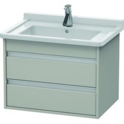 Ketho Duravit vasque KT664300707 65 x 45,5 cm, gris béton mat, 2 tiroirs, suspendu