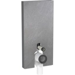 Geberit Monolith module de toilettes au sol 131203005 hauteur 101cm, façade aspect ardoise, côté aluminium chrome noir