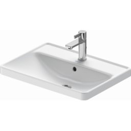Duravit D-Neo vasque à encastrer 0357600027 60x43,5cm, installation par le haut, trou pour robinetterie et plage de robinetterie, trop-plein, blanc