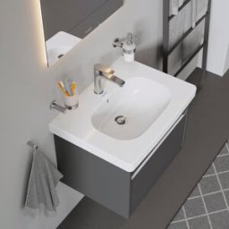 Lavabo Duravit D-Code 03426500002 avec trop-plein, blanc , 65 x 48 cm