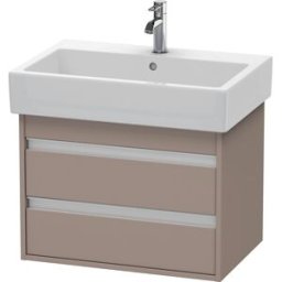 Ketho Duravit vasque KT662404343 65 x 44 cm, basalte mat, 2 tiroirs, suspendu
