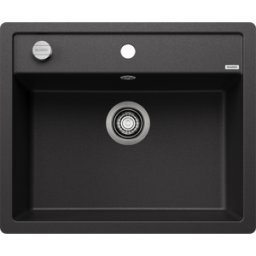 Blanco évier 514773 60,5 x 50 cm, PuraDur anthracite, télécommande de vidange avec commande rotative