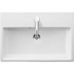 Duravit Vero Air vasque meuble 2368600027 60x40cm, avec trou pour robinet, avec plage de robinetterie, au sol, avec trop-plein, blanc