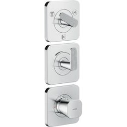 Hansgrohe Axor Citterio C module thermostat 380/120, 49711000 coupe cubique, chromé , encastré, avec rosaces