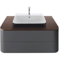 Duravit Happy D.2 lavabo console HP031E06969 100 x 55 cm, avec 2000 découpe, noyer satiné