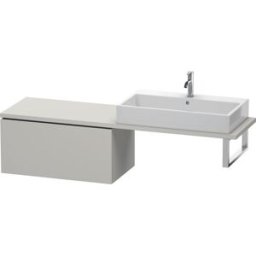 Duravit L-Cube meuble bas LC582400707 82 x 47,7 cm, gris béton mat, pour console, coulissant 2000