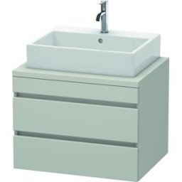 Duravit DuraStyle vasque DS531600707 70 x 54,8 cm, gris béton mat, pour console, 2 tiroirs
