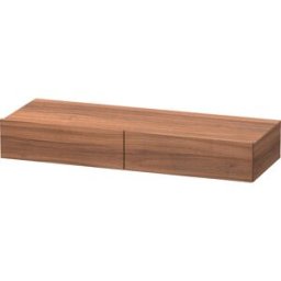 Duravit DuraStyle étagère tiroir DS827107979 120 x 44 cm, 2 tiroirs, noyer naturel, avec support console