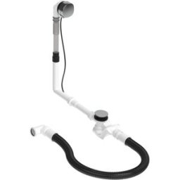 Duravit Garniture de vidage et trop-plein 792205000001000 Câble Bowden longueur 65 cm, d= 5,2 cm, avec bec verseur, chromé