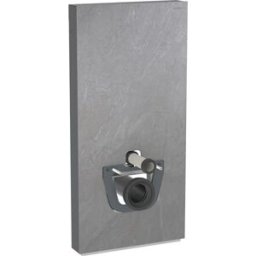 Geberit Monolith module de toilettes suspendu 131222005 hauteur 101cm, façade aspect ardoise, côté aluminium chrome noir
