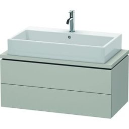 L-Cube Duravit vasque LC580800707 92 x 47,7 cm, gris béton mat, pour console, 2 tiroirs