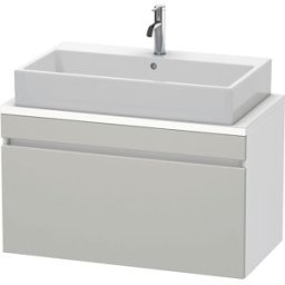 Duravit DuraStyle vasque DS530300718 90 x 47,8 cm, gris béton / blanc mat, pour console, coulissant 2000