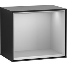 Villeroy und Boch Villeroy et Boch module d' Finion G590GJPD 41.8x35.6cm, station de charge, Emotion, étagère gris clair, laqué noir mat