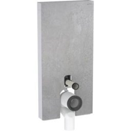 Module de toilettes au sol Geberit Monolith 131003JV5 hauteur 101cm, façade aspect béton, côté aluminium