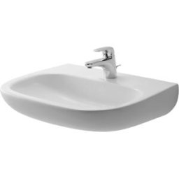 Duravit D-Code lavabo 2311650070 65 X 50 cm, sans trop-plein, sans trou pour robinetterie, blanc